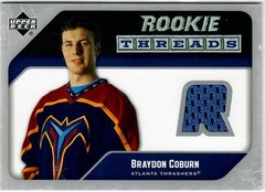 2005-06 Upper Deck Rookie Threads Braydon Coburn #RT-BC Atlanta Thrashers